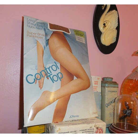 Vintage JC Penney Super Shaper Pantihose size Average nude pantyhose sissy - Picture 3 of 9
